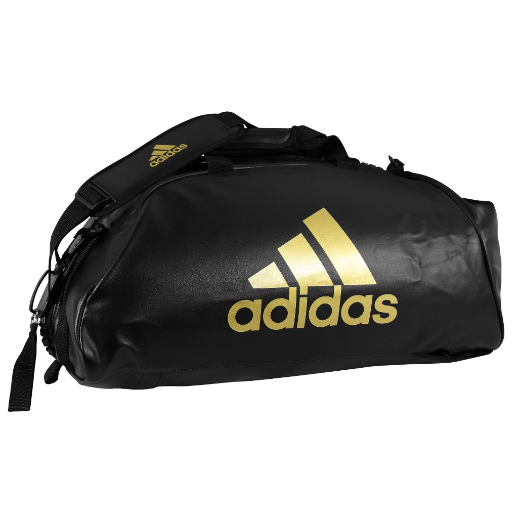 Adidas New Training 2 in 1 Sport Bag Black Gold - Tas Olahraga Gym Yoga Golf Badminton Tennis Futsal