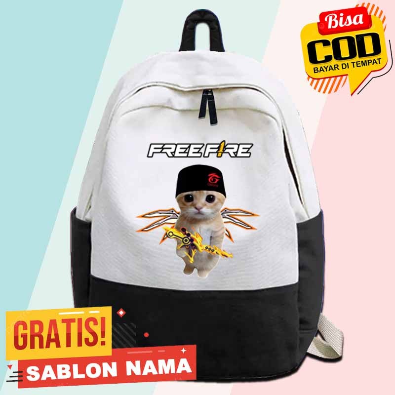 Tas Ransel Anak FF Kucing / Tas Gendong Anak Sekolah FF Kucing