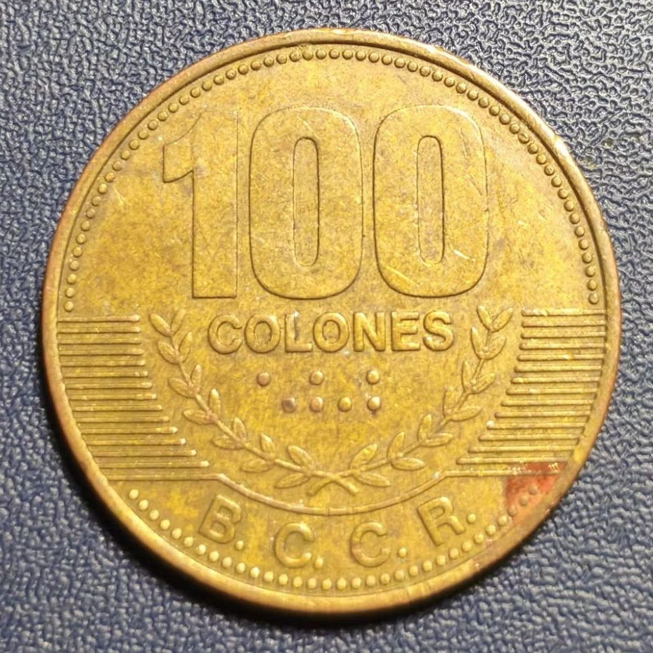 Koin Asing Costa Rica 100 Colones