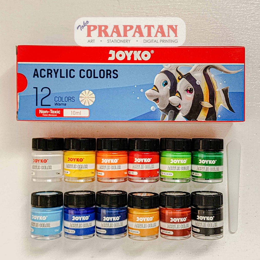 

KODE G77W Cat Akrilik Set Joyko 12x1ml Joyko Acrylic Set