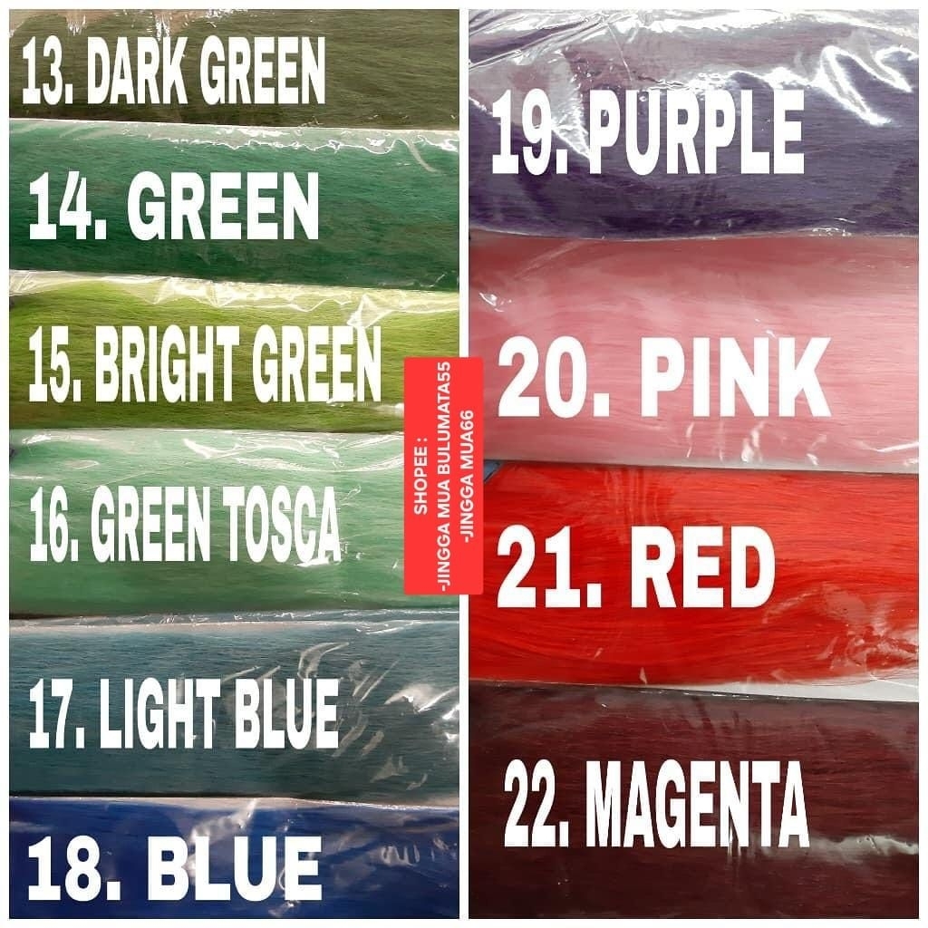 Lungsen, Rambut tambahan, Rambut sambung, Rambut Sanggul warna warni sintetis, WARNA SerI B