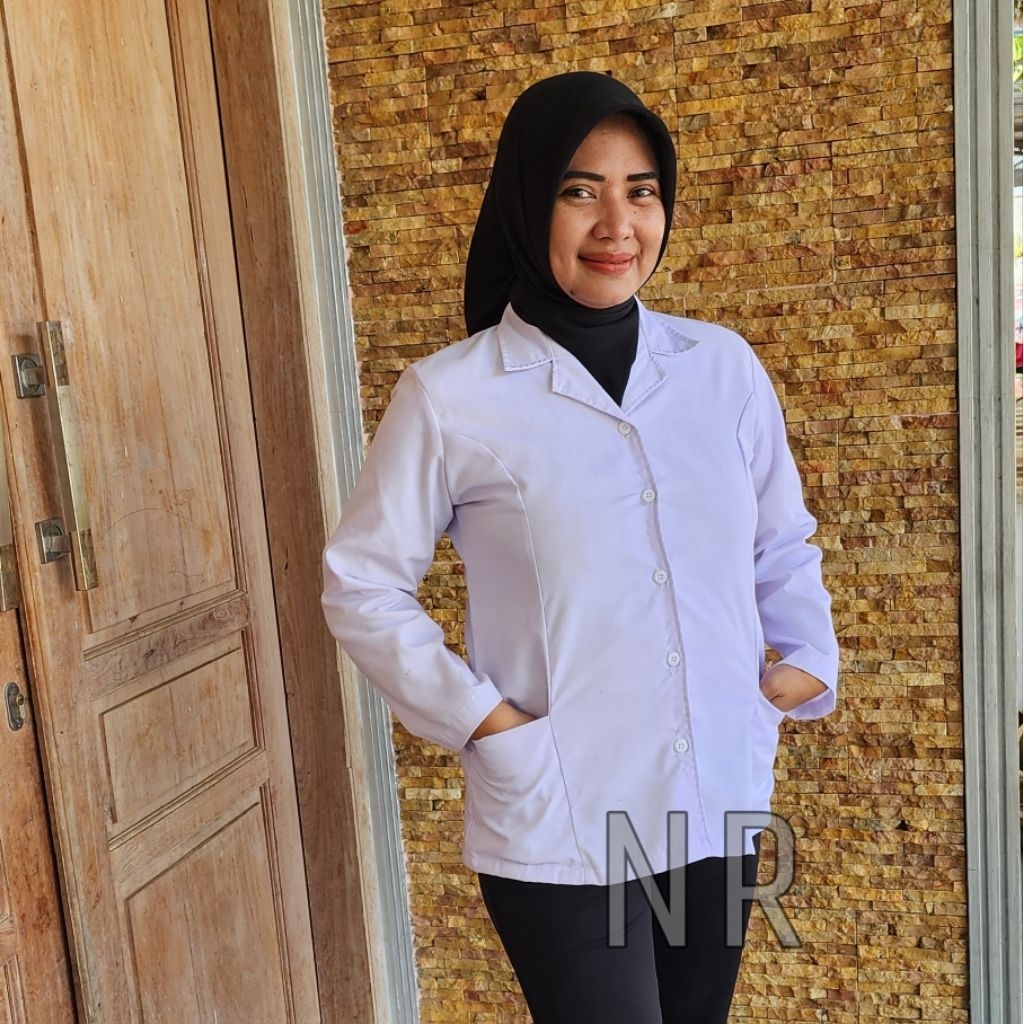 Baju Putih Seragam Kerja PNS Medis Mahasiswa Pelajar Santriwati