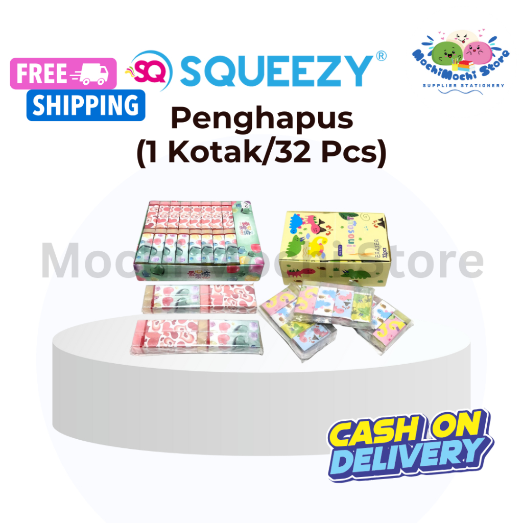 

PER KOTAK/32 PCS Penghapus Karakter | Eraser | Penghapus Love MQ-671 | Penghapus Dino MQ-677