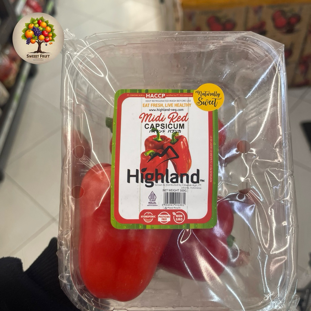 

Higland Capsicum Midi Red Naturally Sweet 300gram