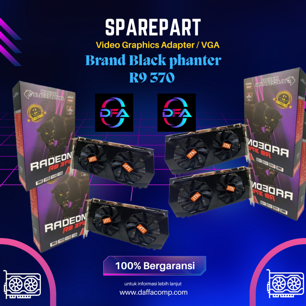 VGA BLACK PANTHER R9 370 4GB DDR5 256BIT GAMING