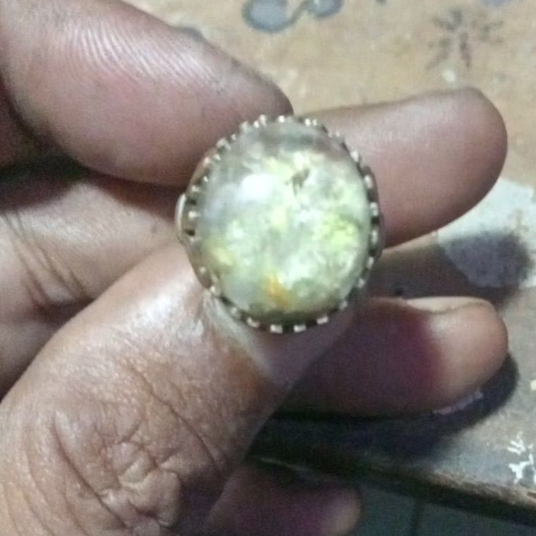 cincin jadul batu kecubung karang