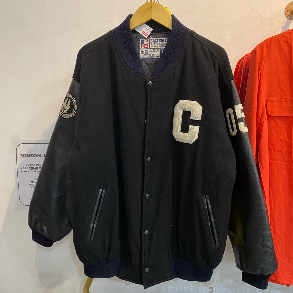 Varsity university jacket leather