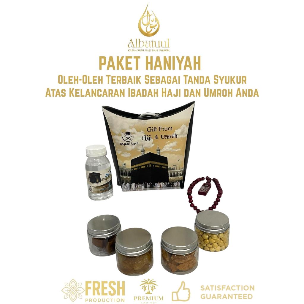 

PAKET HANIYAH VOLUME 1 Oleh Oleh Haji Dan Umroh Premium Deluxe Toples Plastik Terlaris