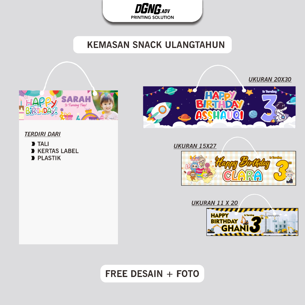 

KEMASAN SNACK ULANG TAHUN CUSTOM FOTO DAN DESAIN KEINGINANMU