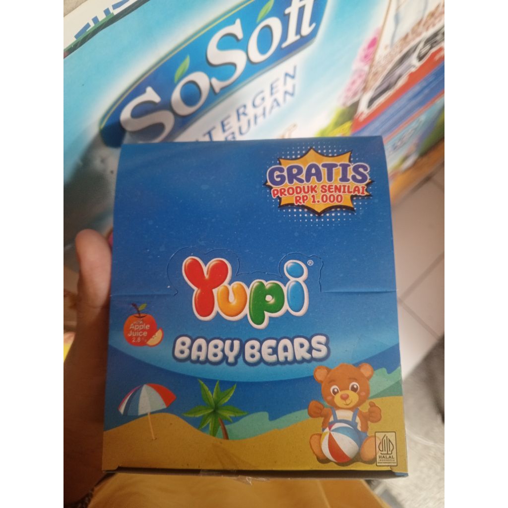 

PERMEN YUPI BABY BEAR 1 BOX ISI 24 PCS