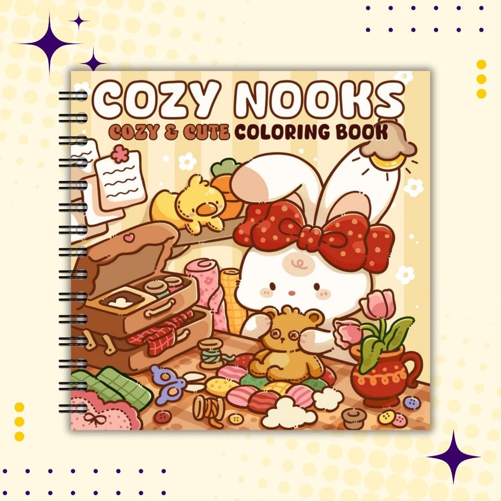 

KODE X6D Cozy Nook Coloring Book Buku Merwanai Cozy NookTebal 2gsm