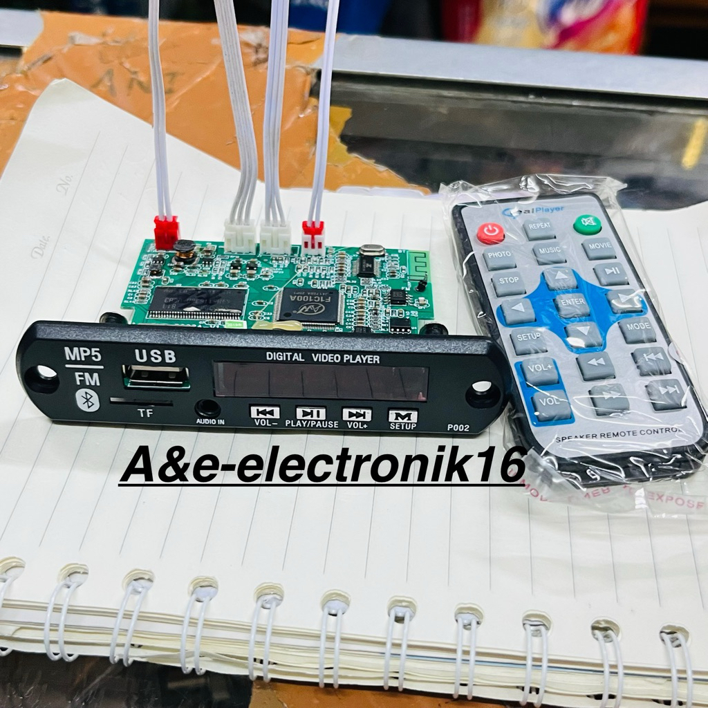 RB Modul MP5 Video Player FM Radio Bluetooth Kit MP5 Video Player FM Radio Full Set