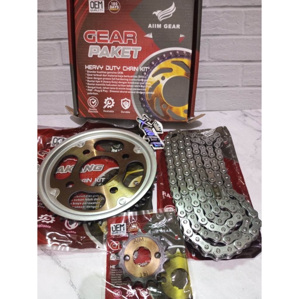 Gir set /gigi tarik Gl pro newtect,Mega pro new