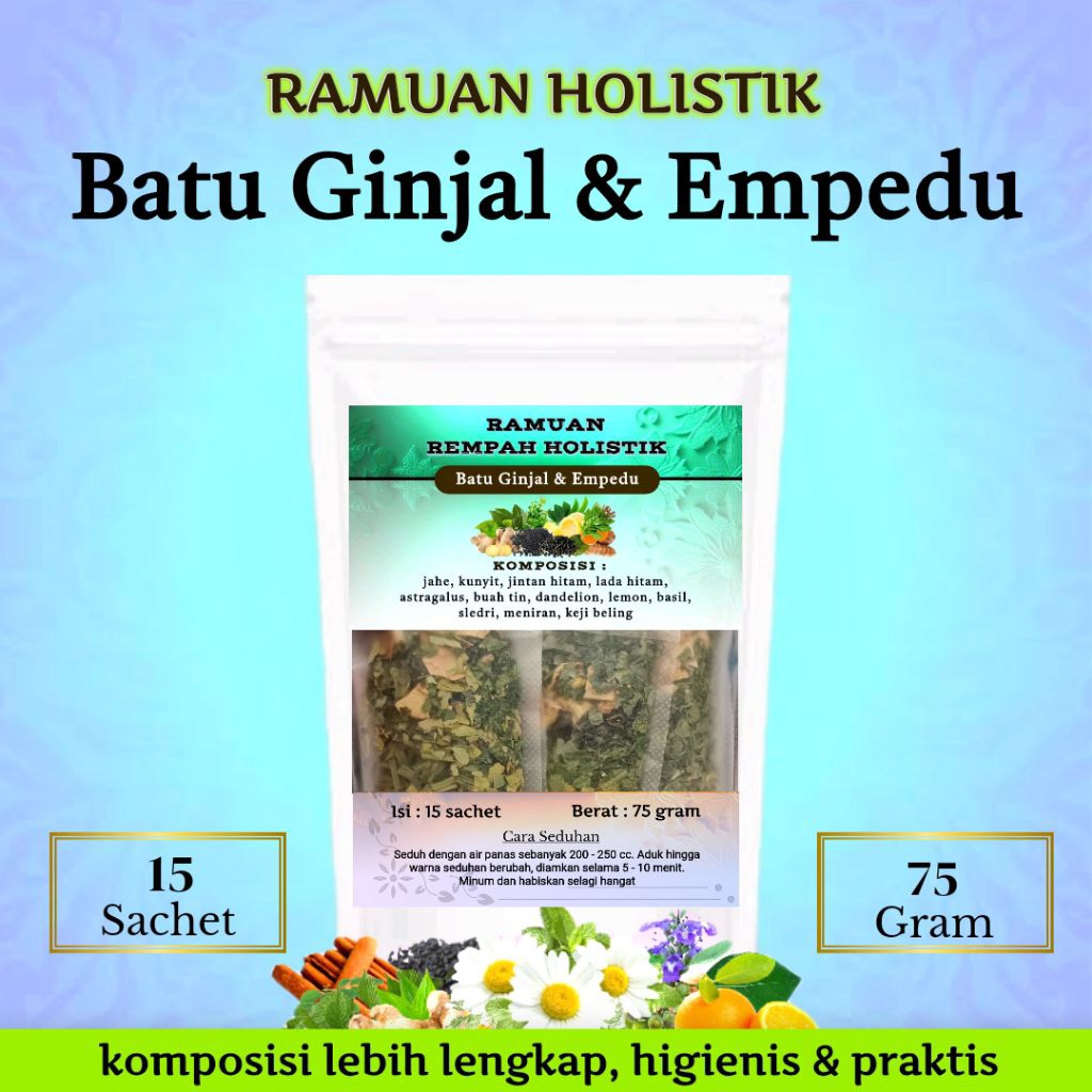 

Ramuan Holistik BATU GINJAL | Obat Batu Ginjal - Teh Daun Kumis Kucing Keji Beling Akar Alang Alang