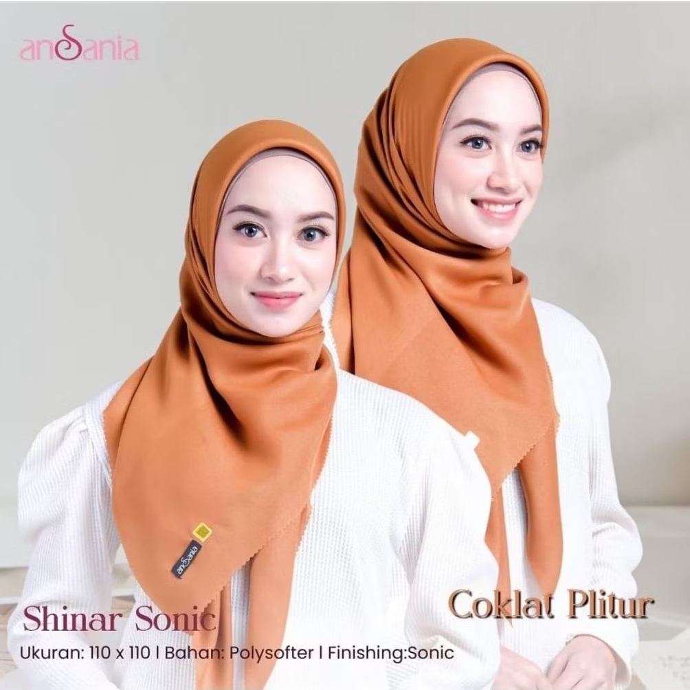 Hijab Segi Empat Shinar Glamour Ansania Square / Shinar Glamour Ansania Laser Cut / Kerudung Shinar 