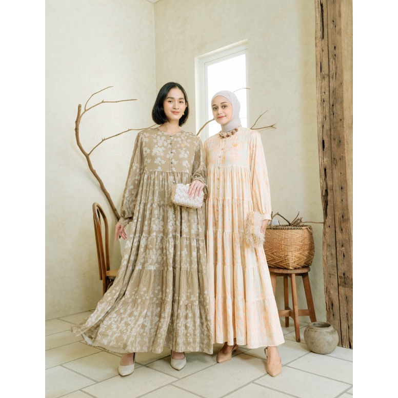 ELENA RAYA DRESS womenwear dressbunga dresscantik dressbunga dressadem dress KODE W4H7