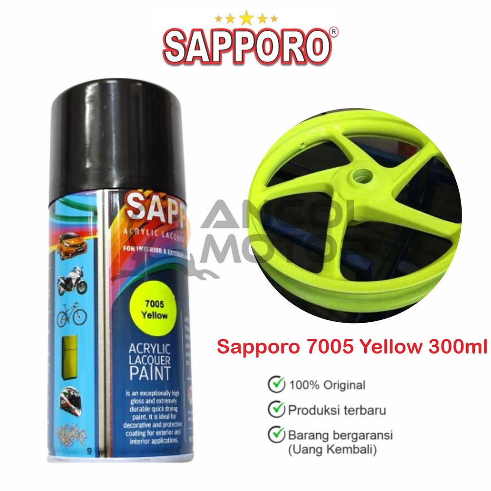 

KODE L65W Sapporo Yellow Fluorescent 75 Cat Semprot Aerosol Kuning Stabilo