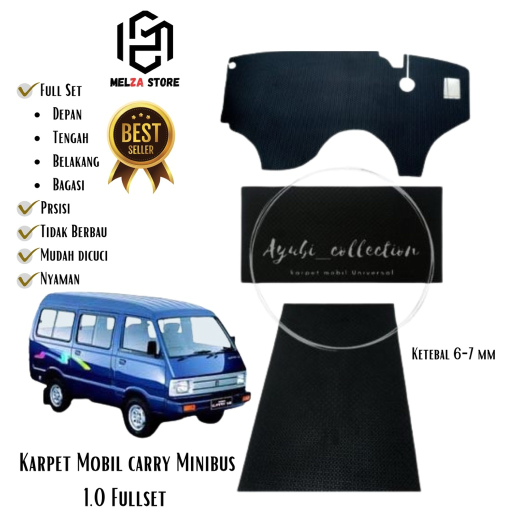 KARPET MOBIL CARRY 1.0 MINIBUS FULLSET ALAS KAKI MATRAS MOBIL SUZUKI CARRY 1.0 MINIBUS SET LENGKAP