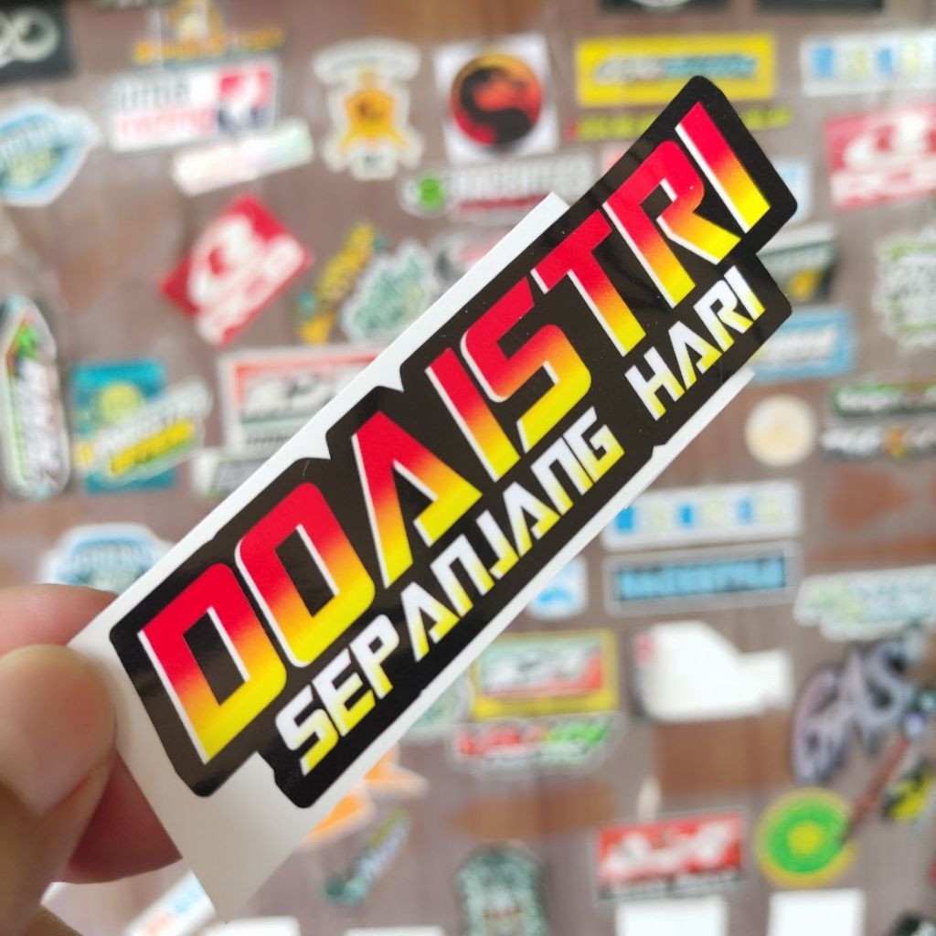 

stiker doa istri glossy
