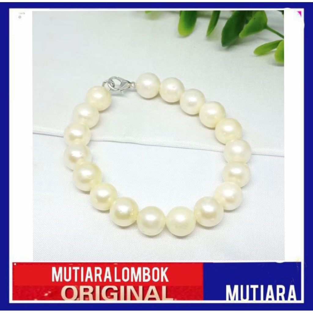 perhiasan gelang mutiara air laut asli lombok gelang mutiara laut gelang tangan wanita mutiara asli