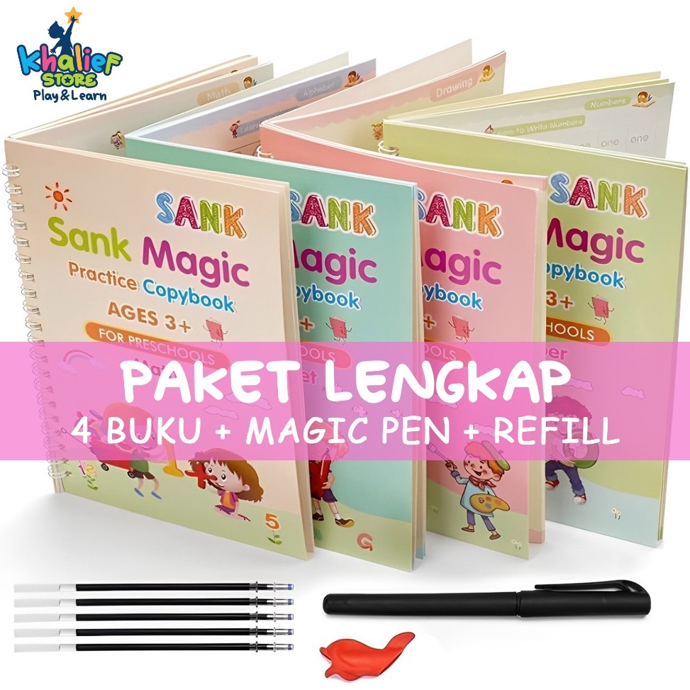 

KODE P65W BUKU BELAJAR MENULIS ANAK ALFABET ANGKA MATEMATIK MENGGAMBAR 3 4 5 TH 1 SET ISI 4 BUKU PULPEN REFILL