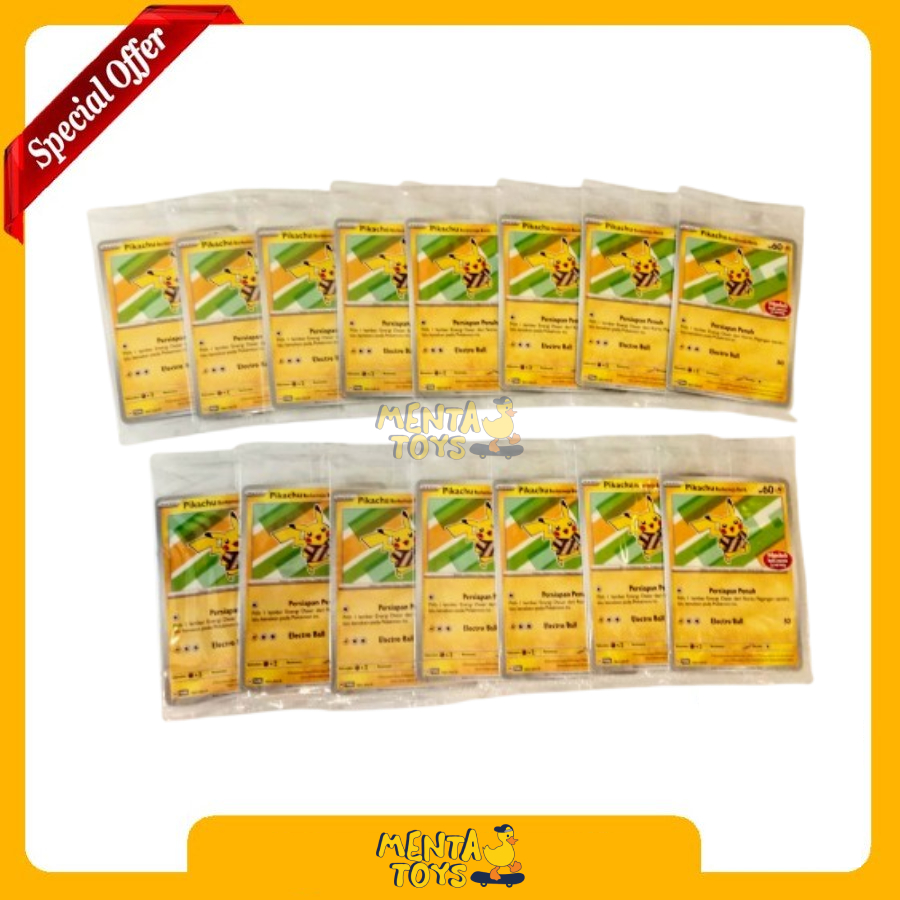 Kartu Pokemon TCG - Pikachu Berkemeja Batik - v1 non Holo Promo Card Bali Green 101/SV-P - Indonesia