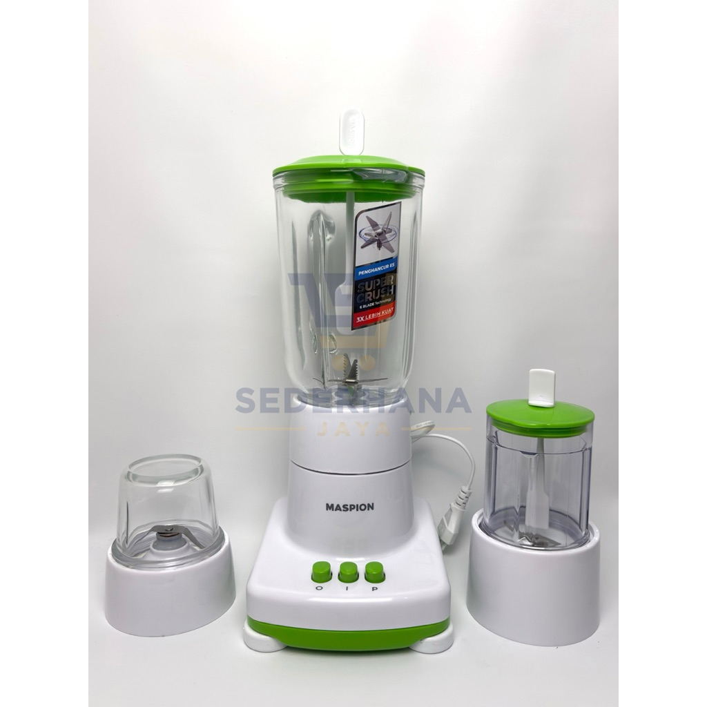 Blender Maspion 3 In 1 Kaca Kapasitas 1 Liter MT - 1214