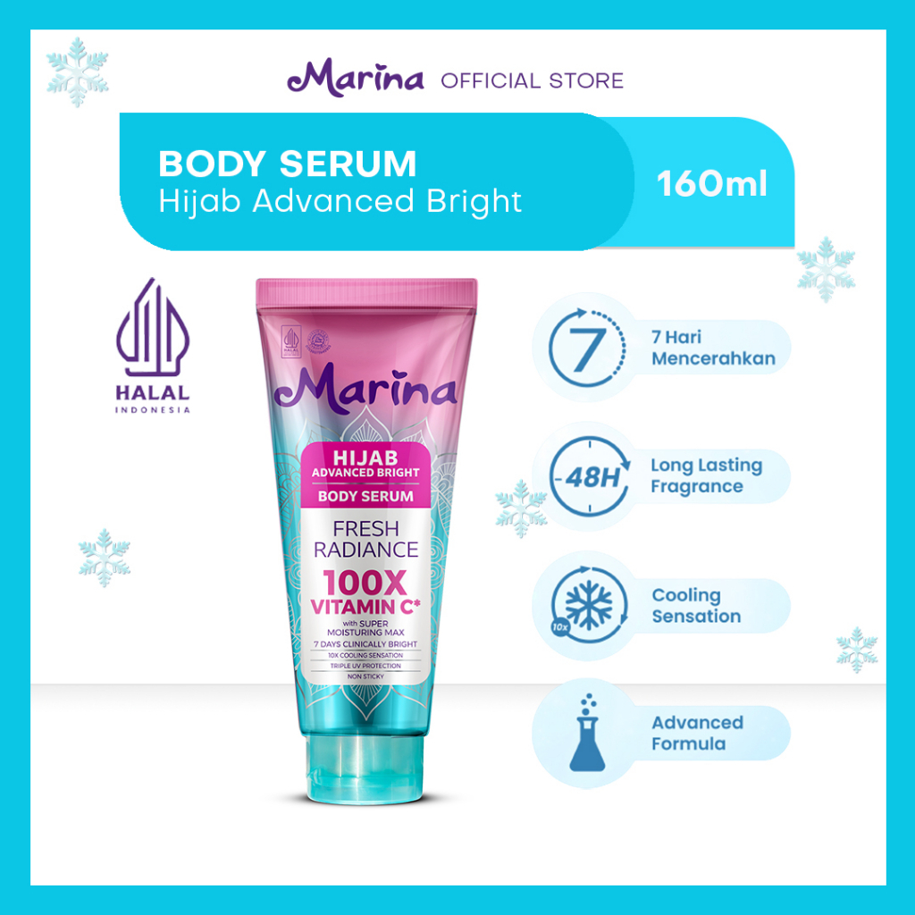 MARINA HIJAB ADVANCED BRIGHT BODY SERUM – 160ML – FRESH RADIANCE
