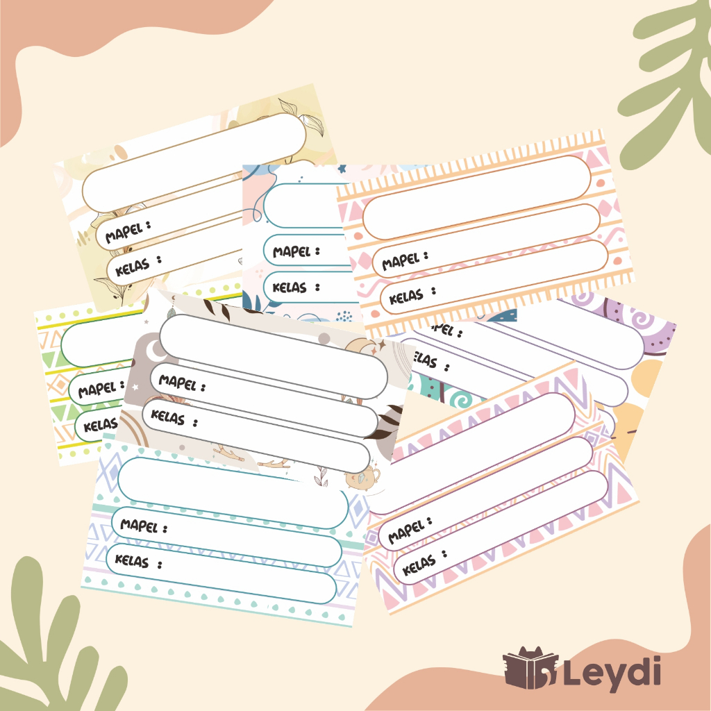 

Stiker Nama Buku Tulis Aesthetic / Label Buku Tulis / Stiker Buku Pelajaran