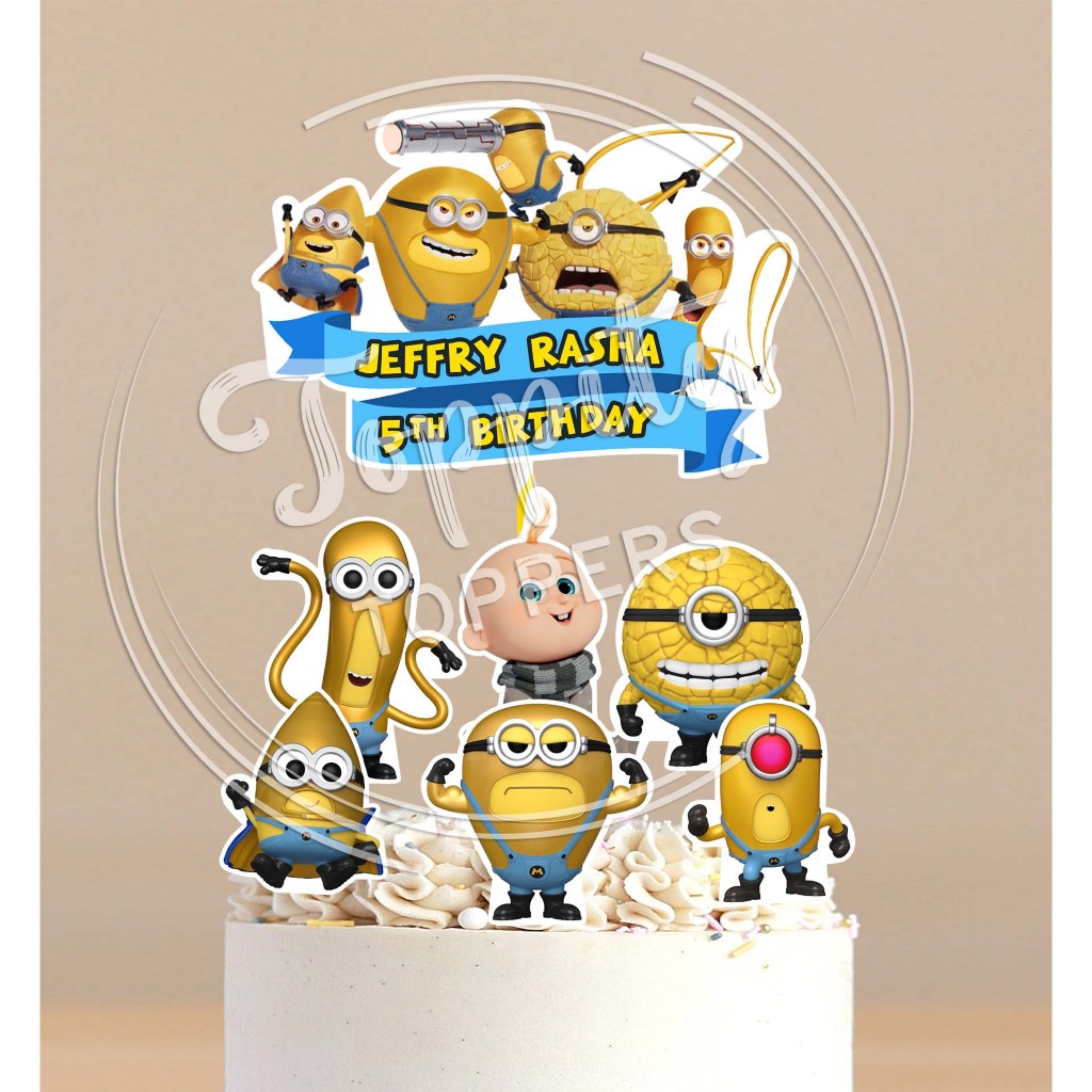 Topper cake kue ulang tahun birthday Minion