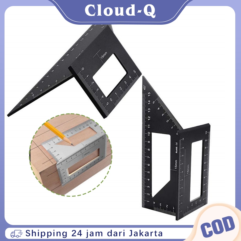 

Penggaris Marking Ruler 3D Alumunium Penggaris Segitiga Siku Mista 3D