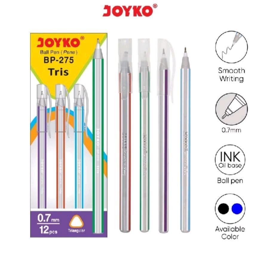 

Pulpen Pena JOYKO BP-275 TRIS 0.7 mm 1 PACK isi 12 pcs Stationery