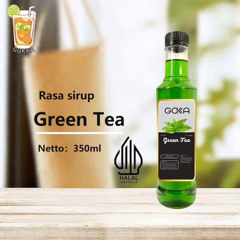 

GOKKA Sirup Green Tea 350ml Halal Minuman Sirup Rasa Segar untuk 15-18 Cangkir Sirup Green Tea