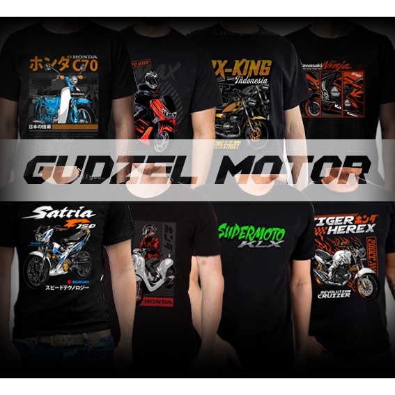 KAOS MOTOR TOURING ADVENTURE CLUB MAN TIGER SCOOPY C70 N MAX SUPEMOTO KLX SATRIA T-SHIRT OBLONG