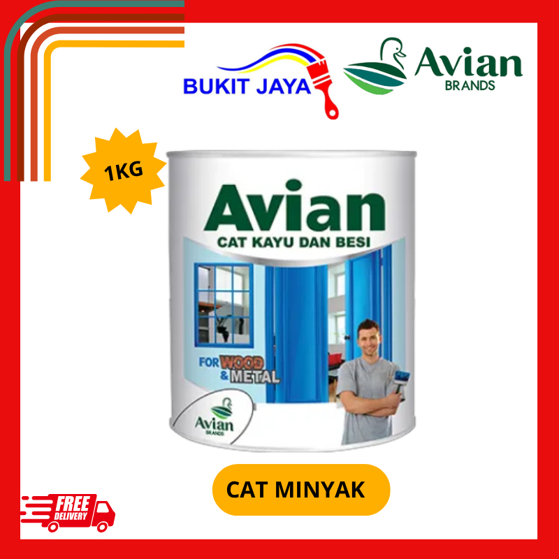 Cat Minyak Kayu Dan Besi / Cat Minyak Kayu Besi AVIAN 1kg