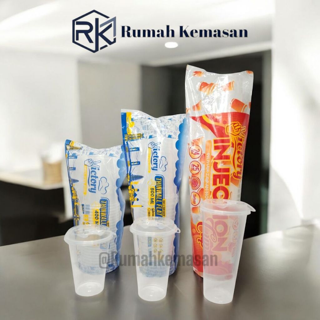 [25 PCS] CUP INJECTION + LID l CUP INJECTION VICTORY l CUP 14 OZ 16 OZ 24 OZ