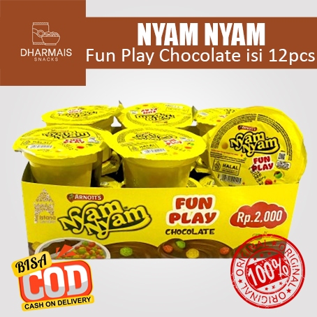 

Nyam Nyam FunPlay Chocolate 1 Pack isi 12 - DHARMAIS SNACK