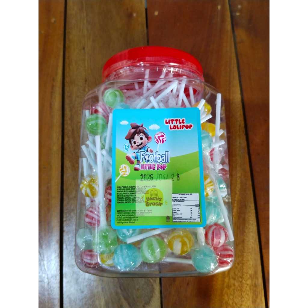 

Football Lollipop 1 toples isi 150 pcs/paket usaha permen lollipop/permen murah/permen toples