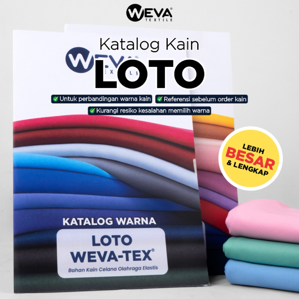 Arjunawiwaha17 Buku Katalog Kain Loto Wevatex Warna Jenis Premium Bahan Jersey Tebal Dan Elastis