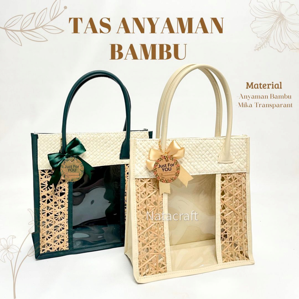 

Natacraft-Handbag Hampers Anyaman Free Pita Bungkus Kemasan Tas Kado Tas Souvenir