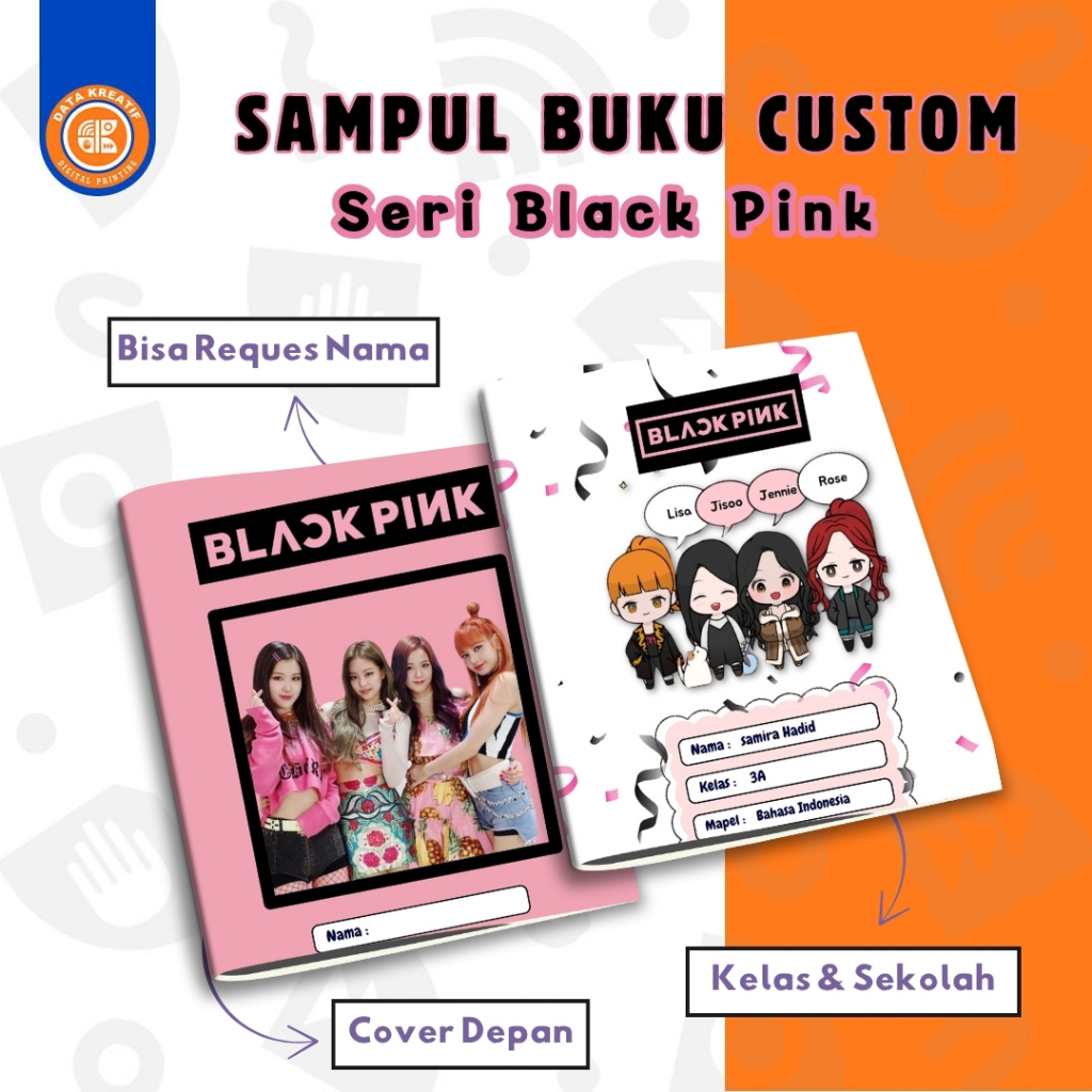 

SAMPUL BUKU CUSTOM, SERI BLACK PINK, SATUAN