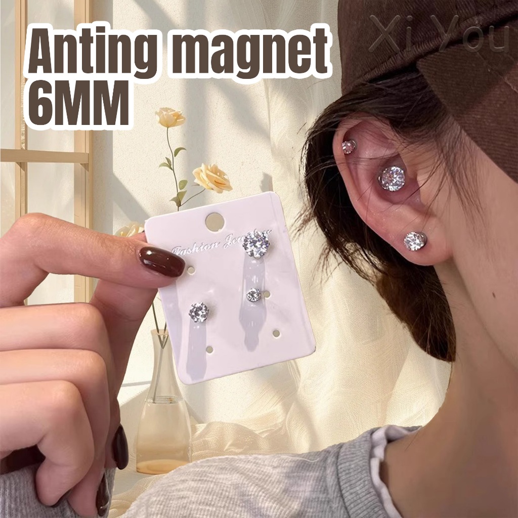 Klip tulang telinga magnetik untuk wanita tanpa tindik telinga 2025 gaya baru populer anting-anting 