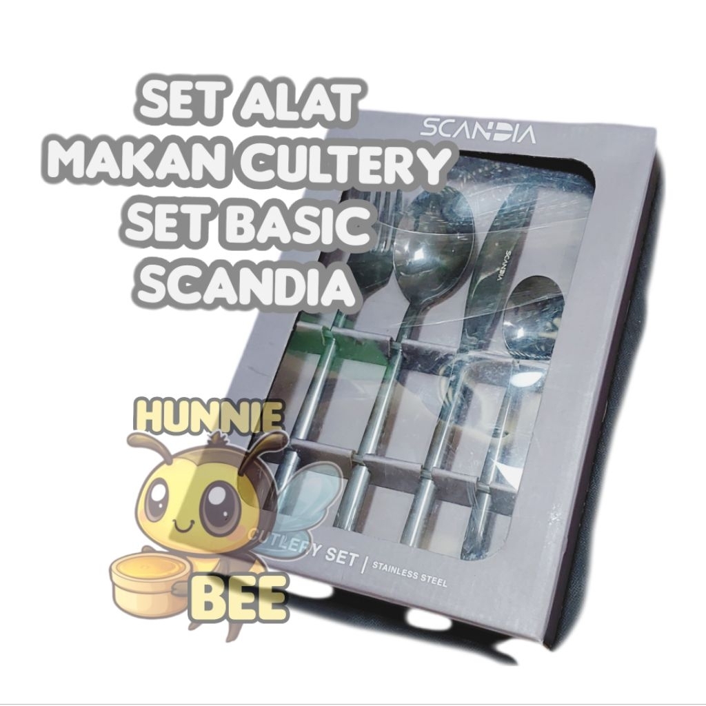 Scandia Set Alat Makan Cultery Set Scandia