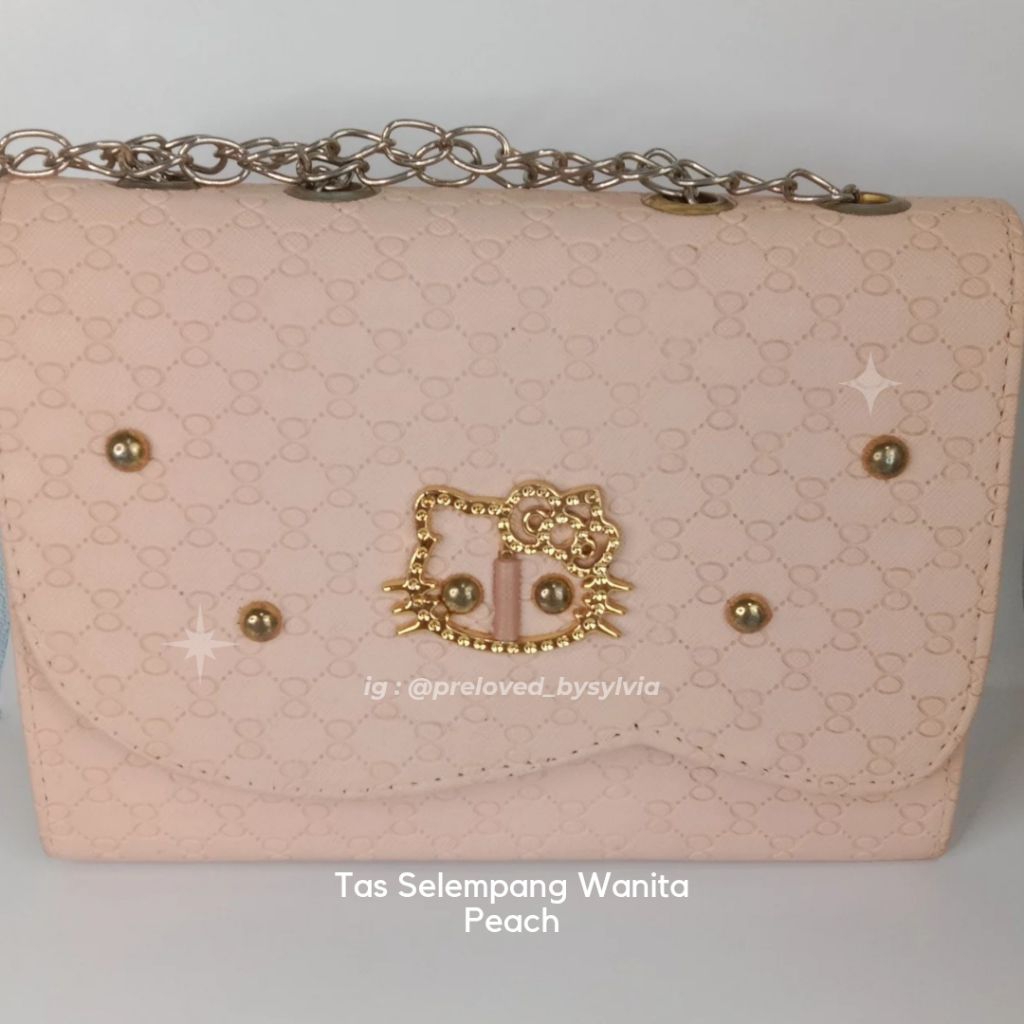 [PRELOVED] Tas Selempang Slingbag Hello Kitty Peach