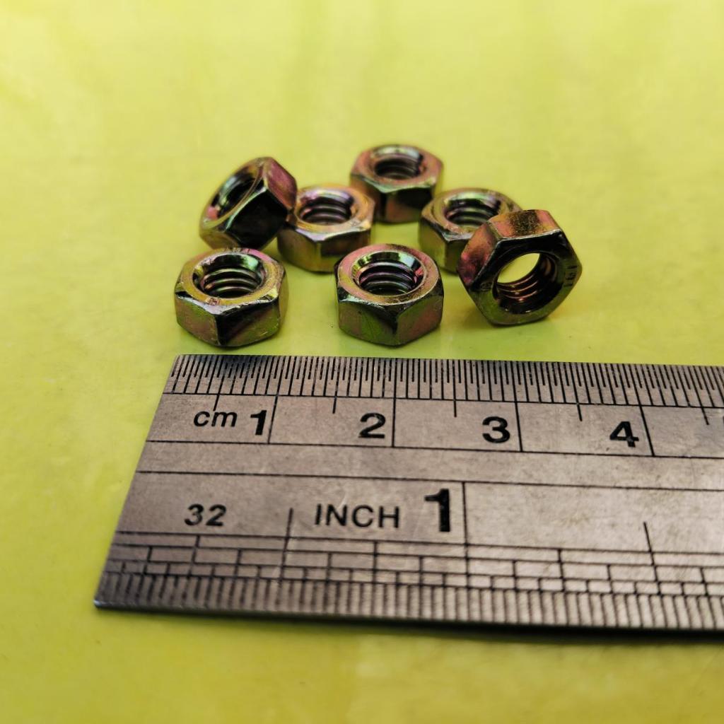 MUR M6 KUNING / MUR BAUT KUNCI 10 / MUR KUNING M6 / MUR ZINK M6 / NUT M6 BAUT 10