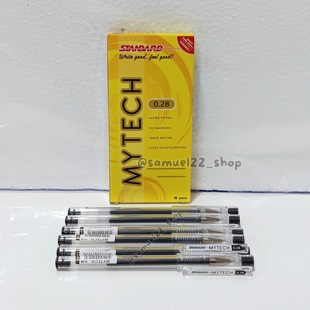 

Pulpen STANDARD MYTECH Gel 0.28 Isi 6 pcs