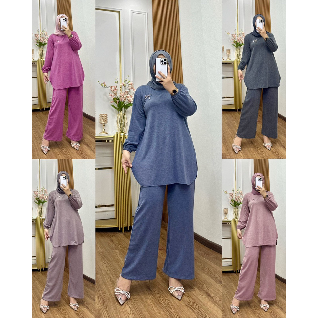 setelan knit wanita Setelan Milea RGB original koleksi Bhadshopbutik