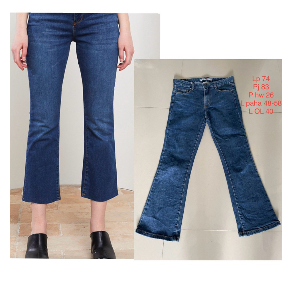 8 seconds cropped cutbray jeans celana denim celana jeans cb wanita