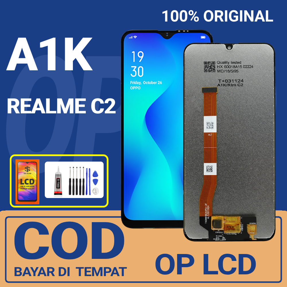 【ORIGINAL】LCD OPPO A1K Layar Touchscreen HP lcd realme c2  Original 100% Fullset ASLI ORI