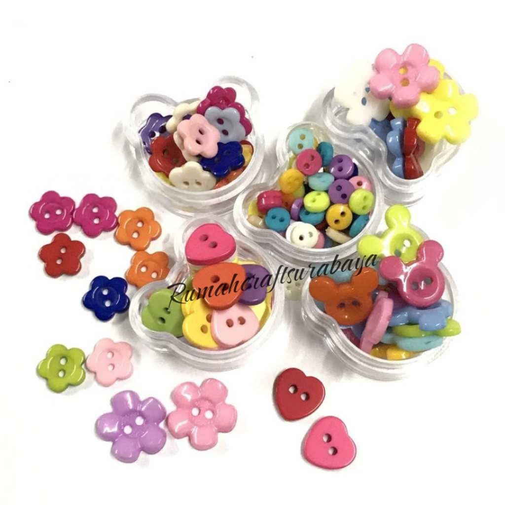 1 LUSIN - KANCING WARNA/KANCING PLASTIK/KANCING HIAS/KANCING BAJU